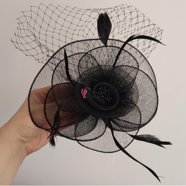 Voaleta pentru decor par cu clema de prindere VTL002BB Neagra